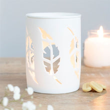 Load image into Gallery viewer, White Feather Cut Out Oil Burner
