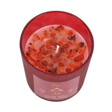 Load image into Gallery viewer, Fire Element Juniper Berry Crystal Chip Candle
