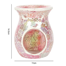 Load image into Gallery viewer, Large Pink Iridescent Crackle Oil Burner
