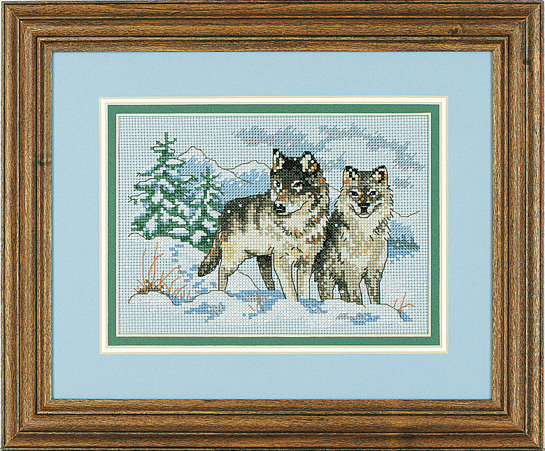Counted Cross Stitch Kit - Wolves