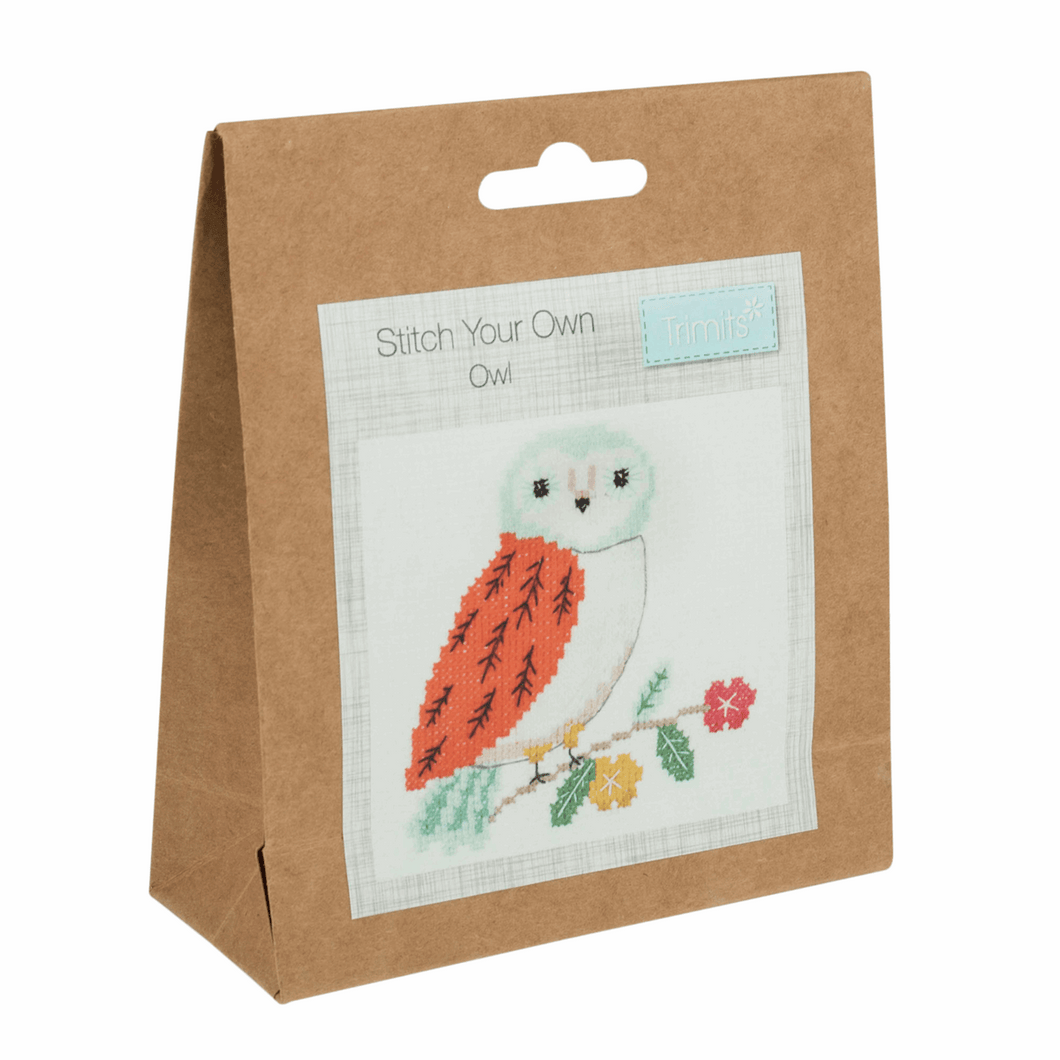 Mini Counted Cross Stitch Kit  - Owl